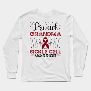 Proud Grandma Of A Sickle Cell Warrior Sickle Cell Awareness Long Sleeve T-Shirt